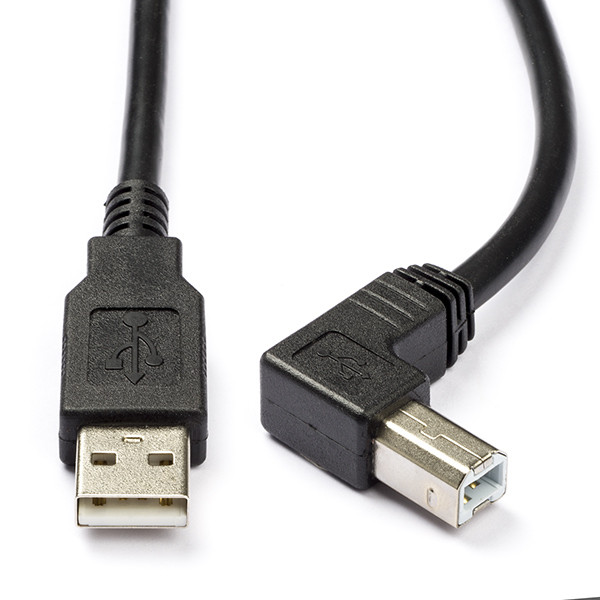 basketbal Donker worden Luxe USB A naar USB B kabel | 1.8 meter | USB 2.0 (100% koper, Haaks)