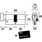 AXA Knopcilinder | AXA | K30/30 mm (SKG***) 72650008 K010808962 - 3