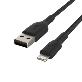 Belkin Apple Lightning kabel | 1 meter (Nylon, Zwart) CAA002bt1MBK C010214180 - 1