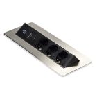 Brennenstuhl Inbouw bureau stopcontact | Brennenstuhl | 2 meter (3-voudig, 2 USB poorten, Inklapbaar) 1396200113 B120300094 - 1