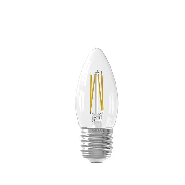 Serena Teken tussen E27 kaarslampen E27 lampen Verlichting LED lamp E27 | Kaars | Calex (4.5W,  470lm, 2700K, Dimbaar) Kabelshop.nl