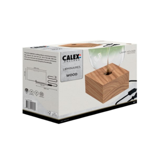 Calex Lampvoet | Calex (E27, Tot 40W, Vierkant, Houtmotief) 3001001800 K170203156 - 3