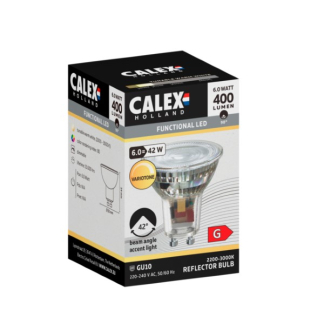 Calex Ledlamp GU10 | Calex (6W, 400lm, 2200-3000K, Dimbaar) 1301001300 K170202954 - 2