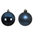 Decoris Kerstballen | Ø 10 cm | 4 stuks (Blauw) 022186 K151000447 - 2