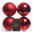 Decoris Kerstballen | Ø 10 cm | 4 stuks (Rood) 022167 K151000414 - 3