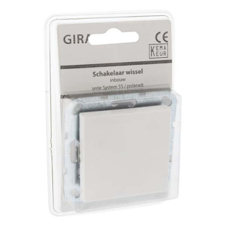 GIRA Wisselschakelaar | Gira | S55 (Inbouw, Wissel, Wit) 5409101 K180105010 - 6