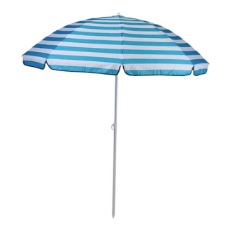 Gardalux Strand parasol | Lifetime Garden | Ø 170 cm (Blauw gestreept, Rond) 50294 K170105160 - 