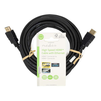 Goobay HDMI kabel 1.4 | 5 meter (4K@30Hz) 51822 CVGL34000BK50 CVGL34002BK50 CVGP34000BK50 K5430SW.5 N010101005 - 