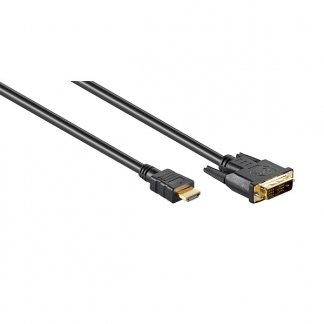 Goobay HDMI naar DVI kabel | Goobay | 1 meter (DVI-D, Single Link, 100% koper, Verguld) 51579 K010406321 - 