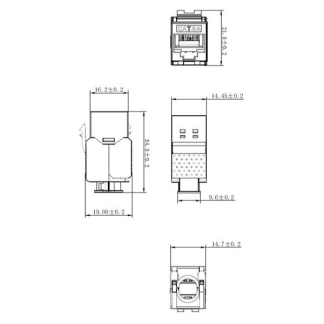 Goobay Keystone RJ45 | Cat6a STP (Zink) 79448 K010605363 - 3