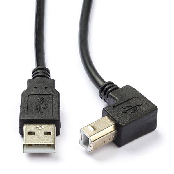 Ik heb een contract gemaakt Armoedig Enten USB A naar USB B kabel | 0.5 meter | USB 2.0 (480 Mpbs, 100% koper, Haaks)