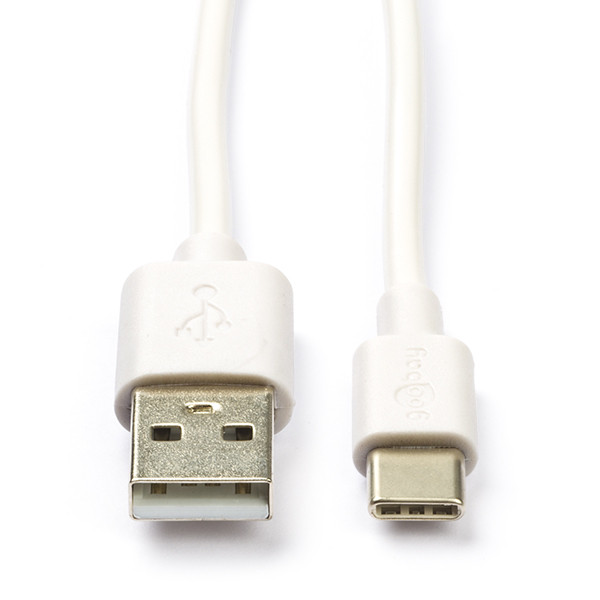 USB A naar USB C kabel 3 meter | USB (Snellaadfunctie, Wit)