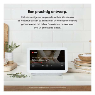 Google Nest Hub (2e generatie, Wit) GA01331 K011008018 - 7