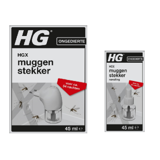 Muggenstekker + Navulling | HG |  Combideal (Eurostekker, 108 nachten)