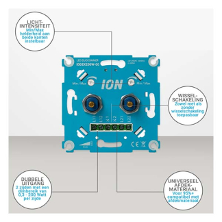 ION Industries Inbouwdimmer | ION Industries (LED, Duo) 66.099.55 K180106672 - 5