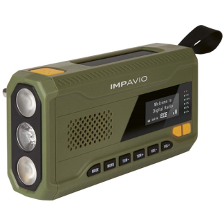 Impavio Noodradio | Impavio | DAB+ | FM (Bluetooth, Zonnepaneel, USB A, USB C) IMP-001-0 K010308008