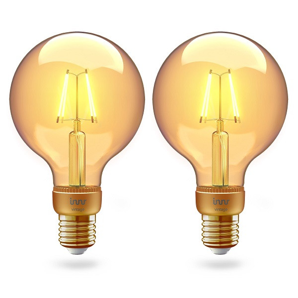 Verbeteren Verzwakken Nylon Slimme lamp E27 | Innr | Globe (LED, 4.2W, 350lm, 2200K, Dimbaar, 2 stuks)  Innr Kabelshop.nl