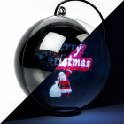 Konstsmide Kerstbol met kerstman en cadeauzak | Konstsmide | Ø 15 cm (Bewegend beeld, Timer, USB kabel) 1561-700 K150303773 - 1