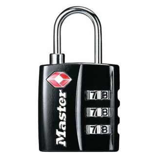 Master Lock Hangslot | Master Lock | 4680EURDBLK (30 mm, Cijferslot, TSA-goedgekeurd) 4680EURDBLK K170105194 - 