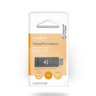 Nedis DisplayPort naar HDMI adapter - Nedis (Full HD) CCGB37915BK N010403723 - 