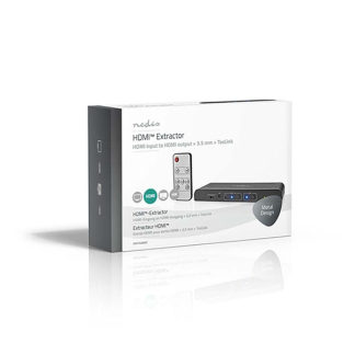 Nedis HDMI audio extractor | Nedis | 4K@60Hz (HDMI, Toslink, Jack, Composiet, Afstandsbediening) VEXT3480AT K170108319 - 