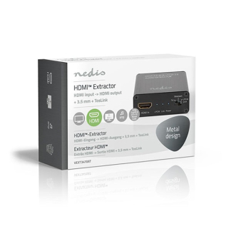 Nedis HDMI audio extractor | Nedis (4K@60Hz, HDMI, Toslink, Jack) VEXT3470AT K020100052 - 