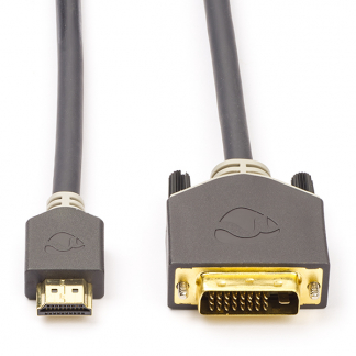 Nedis HDMI naar DVI kabel | Nedis | 2 meter (DVI-D, Dual Link, 100% koper, Verguld) CCBW34800AT20 K010406327 - 