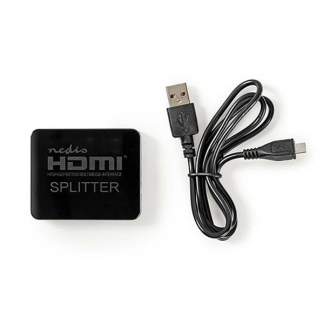 Nedis HDMI splitter | Nedis | 2 poorts (4K@30Hz, HDCP, Actief) VSPL34002BK K170406241 - 