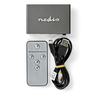 Nedis HDMI switch | Nedis | 3-poorts (Afstandsbediening, 4K@60Hz, HDCP) VSWI3493AT K020100068 - 