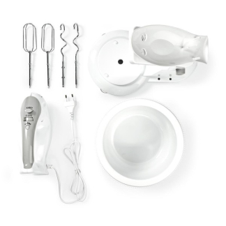 Nedis Handmixer | Nedis (200W, 5 snelheden, Turbofunctie, Mengkom) KAHM110CWT K170108106 - 4