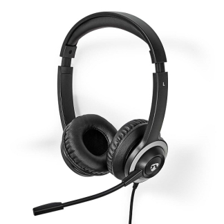 Nedis Headset on-ear | Nedis (Bedraad, USB C, USB A, 1.8 m) CHSTU310BK K170105078 - 