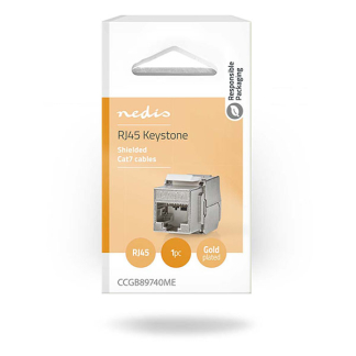 Nedis Keystone RJ45 | Cat7 S/FTP (Metaal, Verguld) CCGB89740ME CCGP89740ME K090603097 - 8