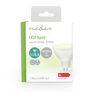 Nedis Led spot GU5.3 | Nedis (5.8W, 450lm, 2700K) LBGU53MR162 K170203757 - 3