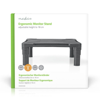 Nedis Monitorstandaard | Nedis | 34 x 35 x 12.5 cm (Ergonomisch, Verstelbaar, Max. 18 kg) ERGOAMS100BK K101501110 - 