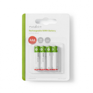 Nedis Oplaadbare AAA batterij | Nedis | 4 stuks (NiMH, 700 mAh, 1.2V) BANM7HR034B K105005211 - 