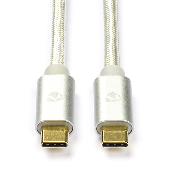 jeugd Gezag Afhankelijk Samsung oplaadkabel | USB C ↔ USB C 3.1 | 1 meter (10 Gbps, Nylon, Zilver)  Nedis Kabelshop.nl
