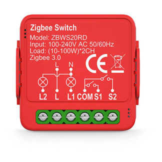 Nedis Slimme schakelaar | Nedis SmartLife (Zigbee, 2x 100W) ZBWS20RD K170202932 - 1