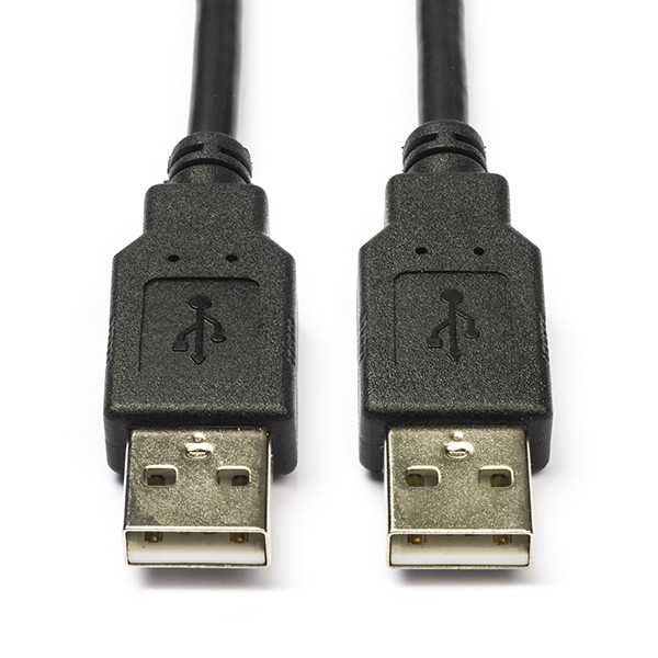 grond Surrey ten tweede USB A naar USB A kabel | 2 meter | USB 2.0 (100% koper, Zwart)