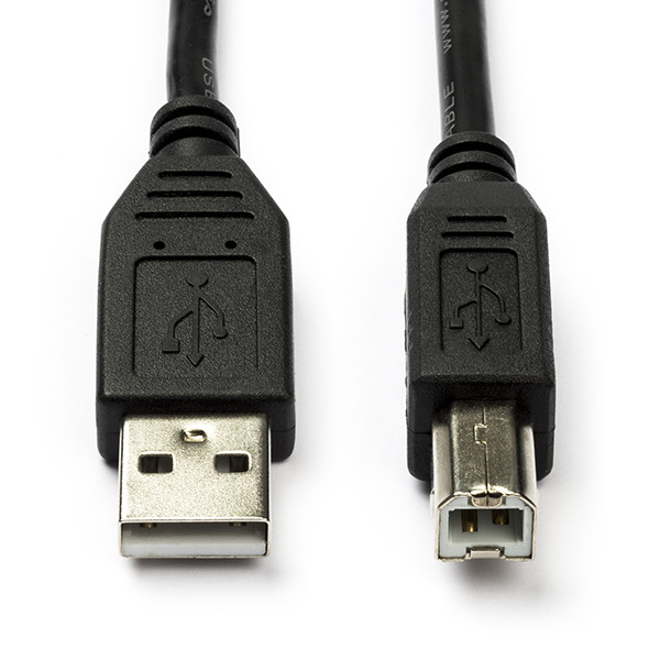 Ouderling aardbeving trek de wol over de ogen USB A naar USB B kabel | 3 meter | USB 2.0