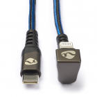 USB C naar Lightning kabel | 1 meter (Nylon, Rechte connector)