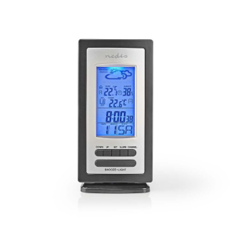 Nedis Weerstation | Nedis (Buitensensor, Klok, Hygrometer, Kalender) WEST201GY K170101402 - 2