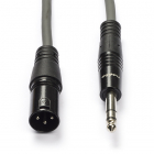 XLR (m) naar jack 6.35 mm kabel | Nedis | 1.5 meter (Stereo, Gebalanceerd, 100% koper)
