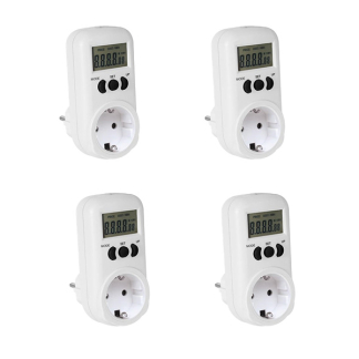 Perel Energiemeter | Perel | 4 stuks (Digitaal, 3600W, Randaarde)  V100201007 - 