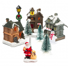 Kerstdorp accessoires (Led, 10 stuks)