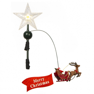 PerfectLED Piek kerstboom (Led, Ster, Bewegende kerstman, Goud) ABG101120 K150302986 - 1