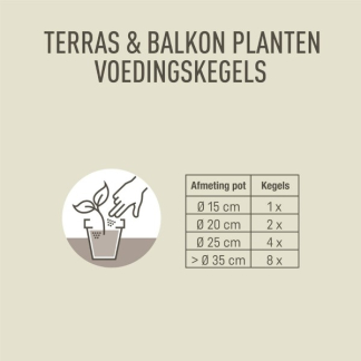 Pokon Terras- en balkonplanten voeding | Pokon | 10 stuks (Kegels) 7651998100 K170116000 - 