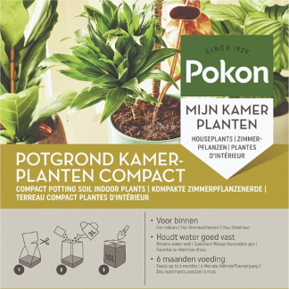 Pokon kamerplanten kokos potgrond compact | 10 liter (Turfvrij) 7202110207 C170115635 - 2