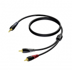 Tulp naar jack 3.5 mm kabel | Procab | 5 meter (Stereo, Verguld, 100% koper)