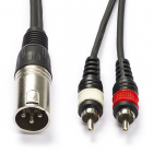 XLR naar Tulp kabel (m/m) | Procab | 3 meter (Ongebalanceerd, Mono)