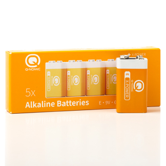 Q-Nomic 9V batterij | Q-Nomic | 5 stuks (Alkaline) AQN00016 K000000033 - 1